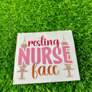 Resting Nurse Face Decal