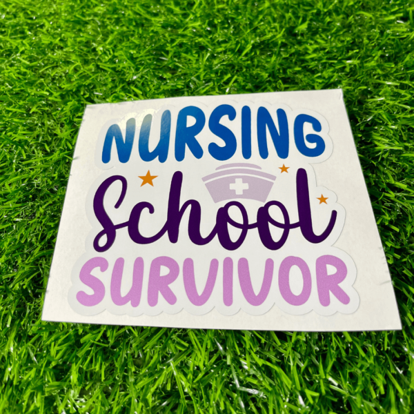 Nursing School Survivor Decal