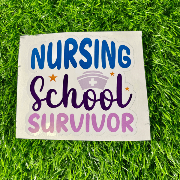 Nursing School Survivor Decal