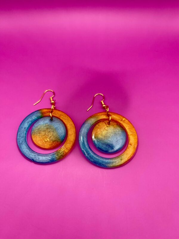 Ocean Sunrise Hoop Earrings