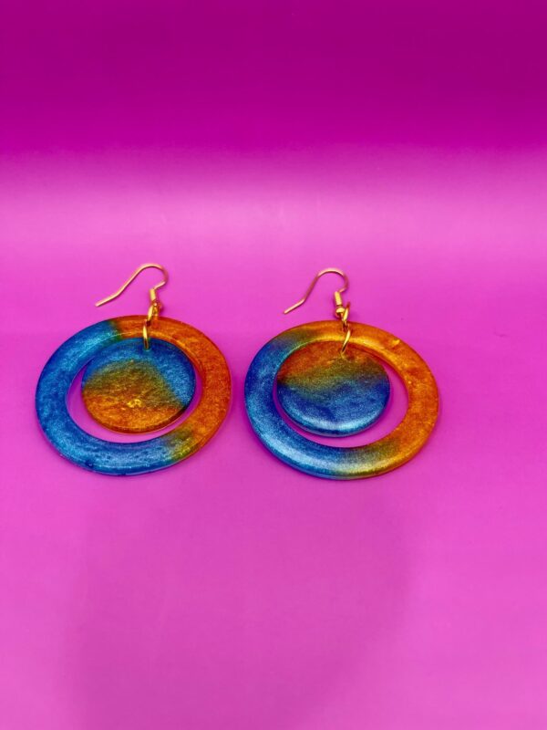 Ocean Sunrise Hoop Earrings