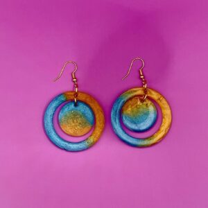 Ocean Sunrise Hoop Earrings