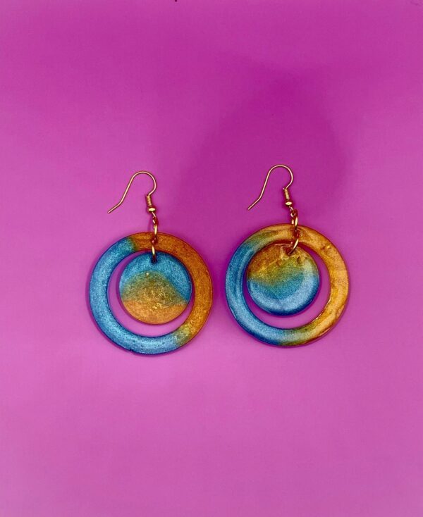 Ocean Sunrise Hoop Earrings