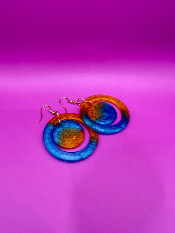 Ocean Sunrise Hoop Earrings