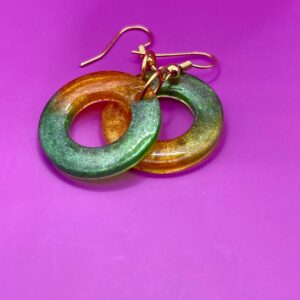 Emerald Glow Hoop Earrings