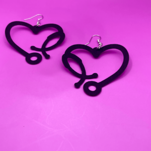 Stethoscope Faux Leather Earrings