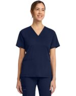 Healing Hands Scrub Top-Navy Blue